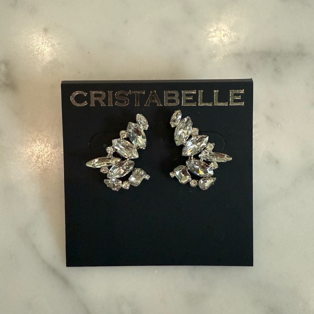 Silver Crystal Earrings
